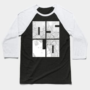 Oslo, Norway City Map Typography - Light Baseball T-Shirt